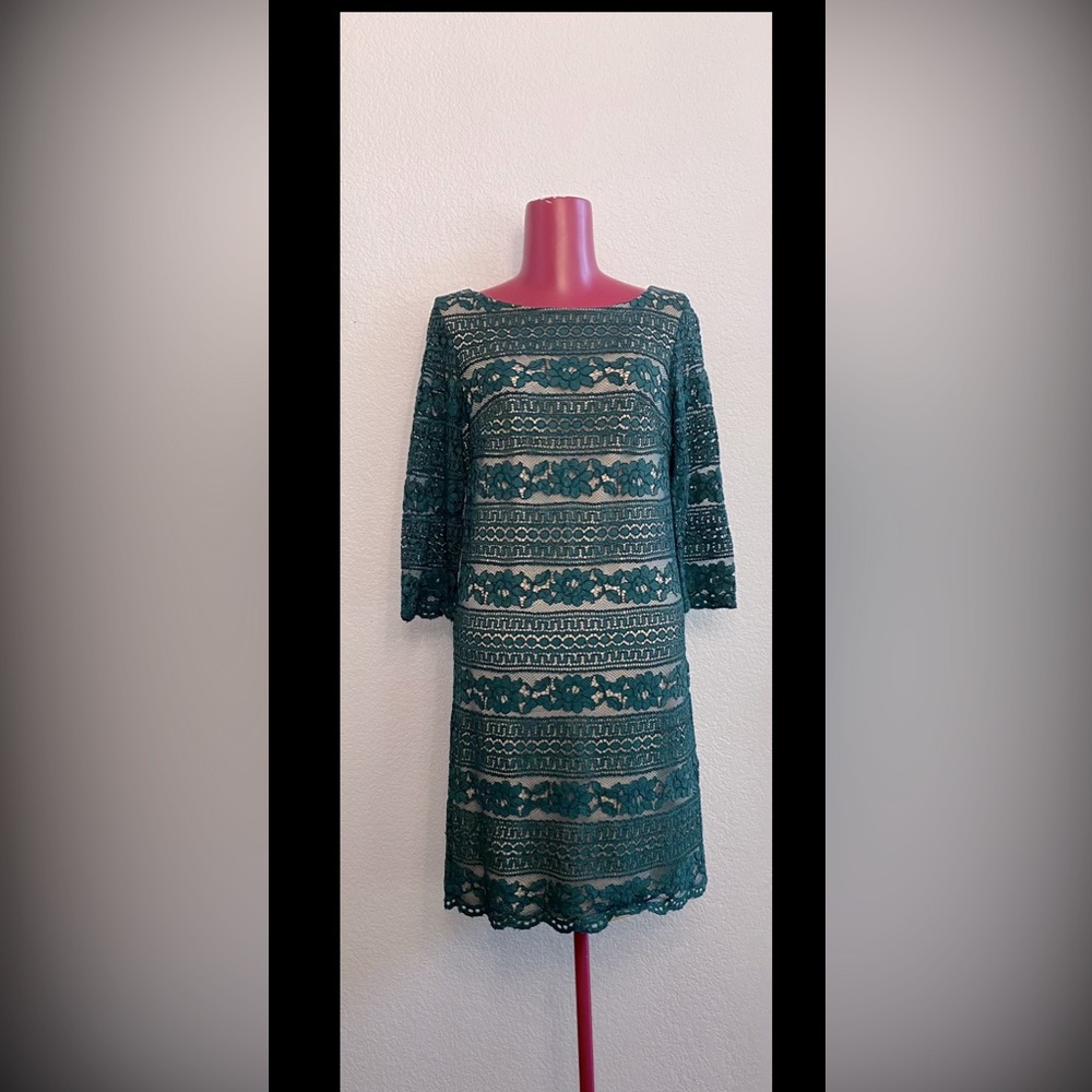 Elegant Green Lace Dress